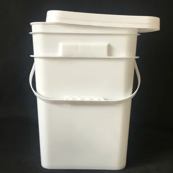 20l Plastic Square Pail With White Lid - Buy 20l Plastic Pail,Plastic ...