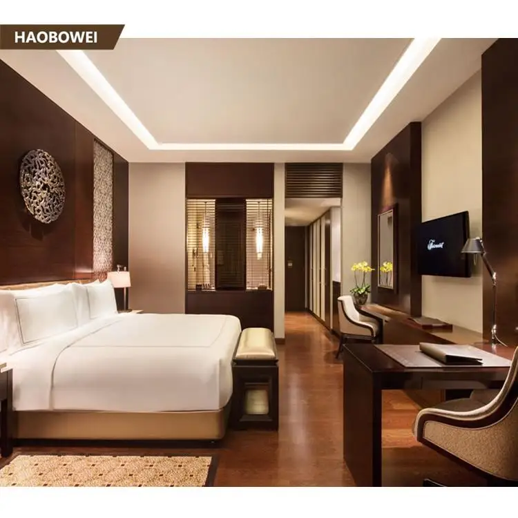 Turkey style plywood hotel bed with night stand/furniture hotel bed