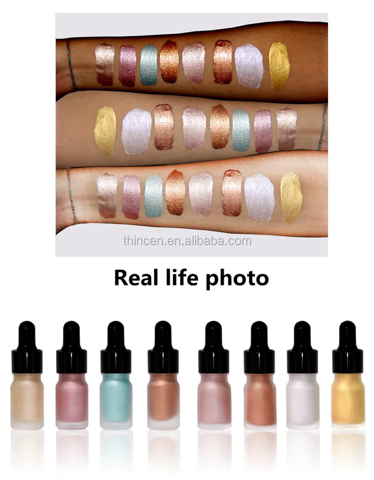 Private label liquid highlighter makeup cosmetics liquid highlight drops