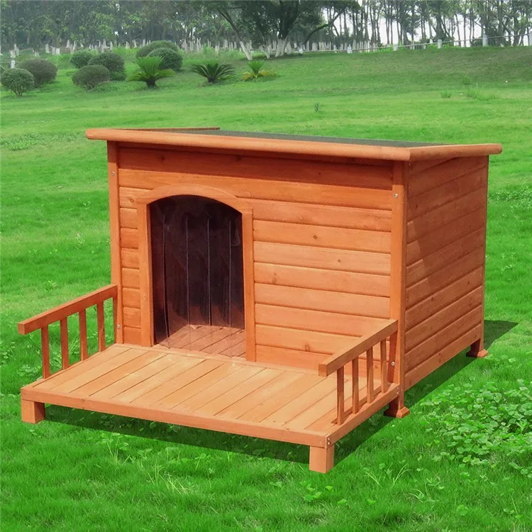 Hot Sale Top Quality Wooden Dog House With Porch Outdoor Delicate Dog Kennel Spacious Balcony