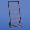 retail stores pop adjustable multi layers steel floor stand wire shelf metal hats display rack