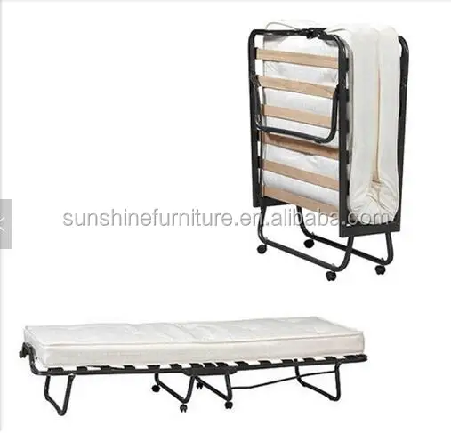 Single Folding Bed Guest For Hostel With Mattress And Wheels Single Folding Bed Guest For Hostel