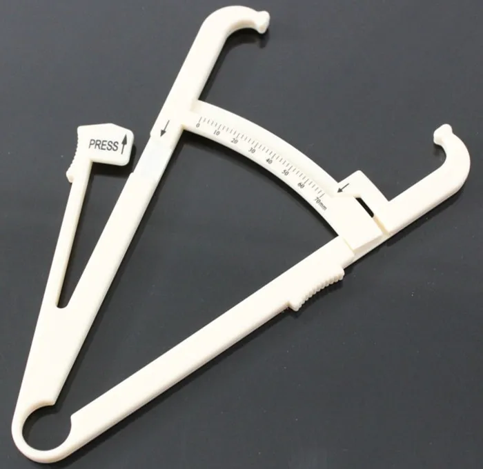 plastic medical measurement body fat caliper with measuring tape