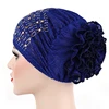 Hot Sell Turban Chemotherapy Hair Turban Arab Muslim Women Cap With Big Flower