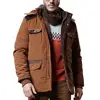 Hot sale man coat regular patchwork men winter coats with snap fastener mens parka jacket