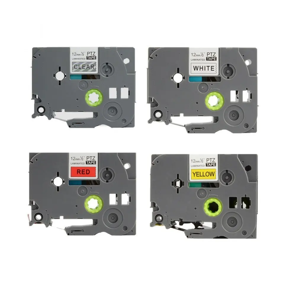 Get Quotations · PUTY 4Pack Compatible 12mm Mixed Color Laminated TZe Label  Tape TZe-231 TZe-631