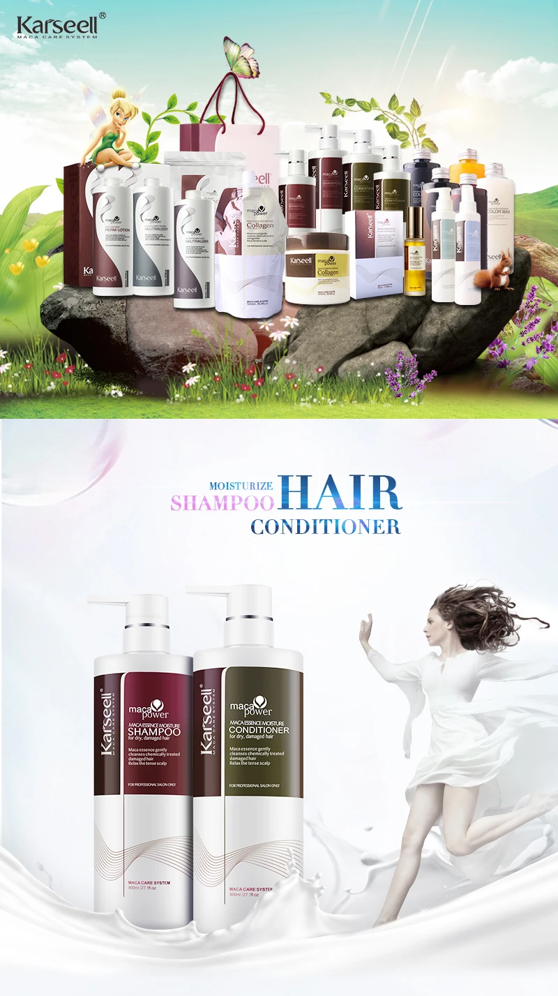 KARSEELL hair care argan oil hair protein mild herbal shampoo for hair loss