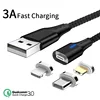 New QC3.0 Quick Charge 3 in 1 USB Data Magnetic Charger Cable for Iphone Micro Type C