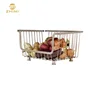 High Quality Standing Type Stainless Steel Metal Fruit and Vegetable Storage Rack/Basket