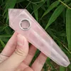 Wholesale natural crystal quartz smoking pipes crystal point wand smoking pipe/crystal smoking pipes
