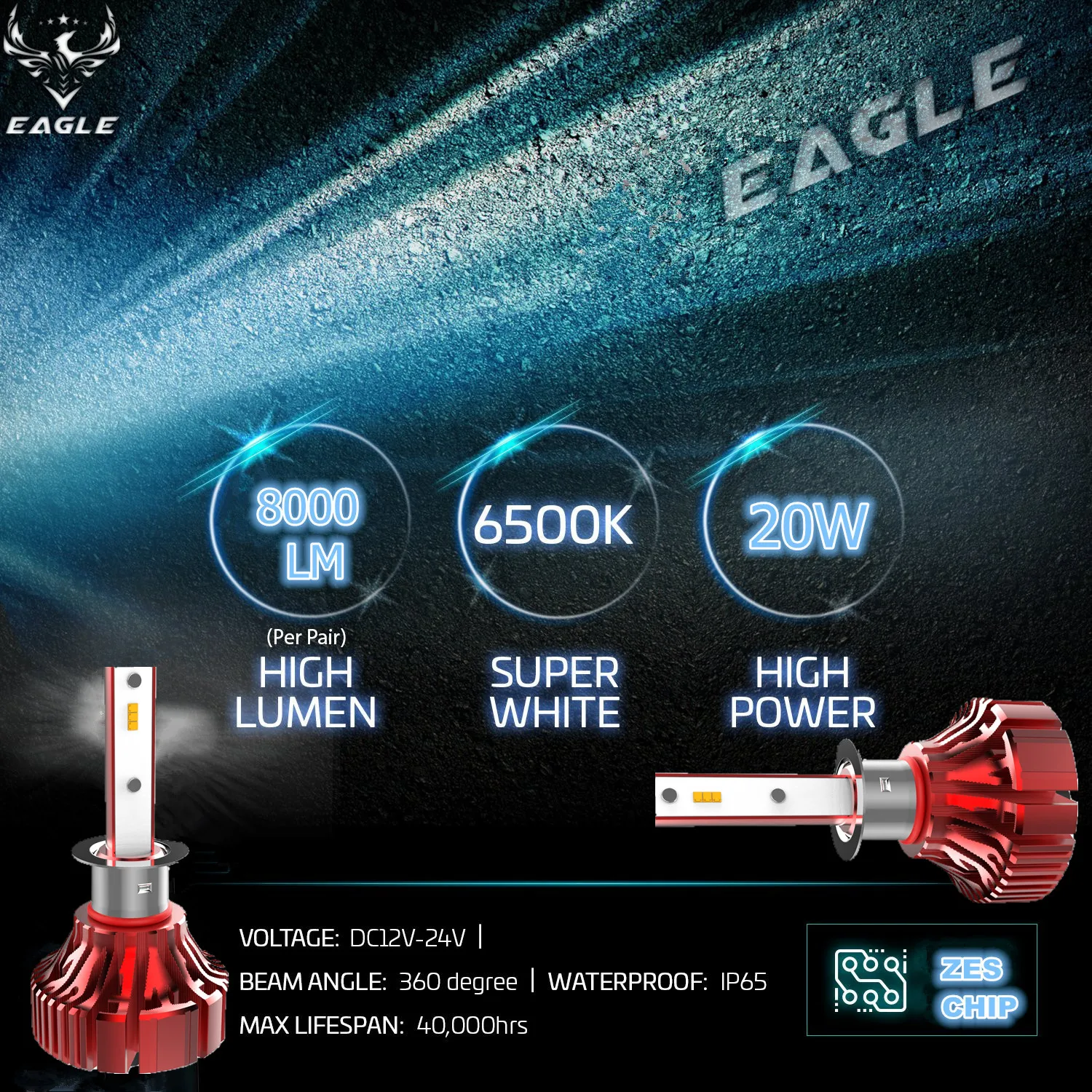 I8 Fanless Mini LED Headlight