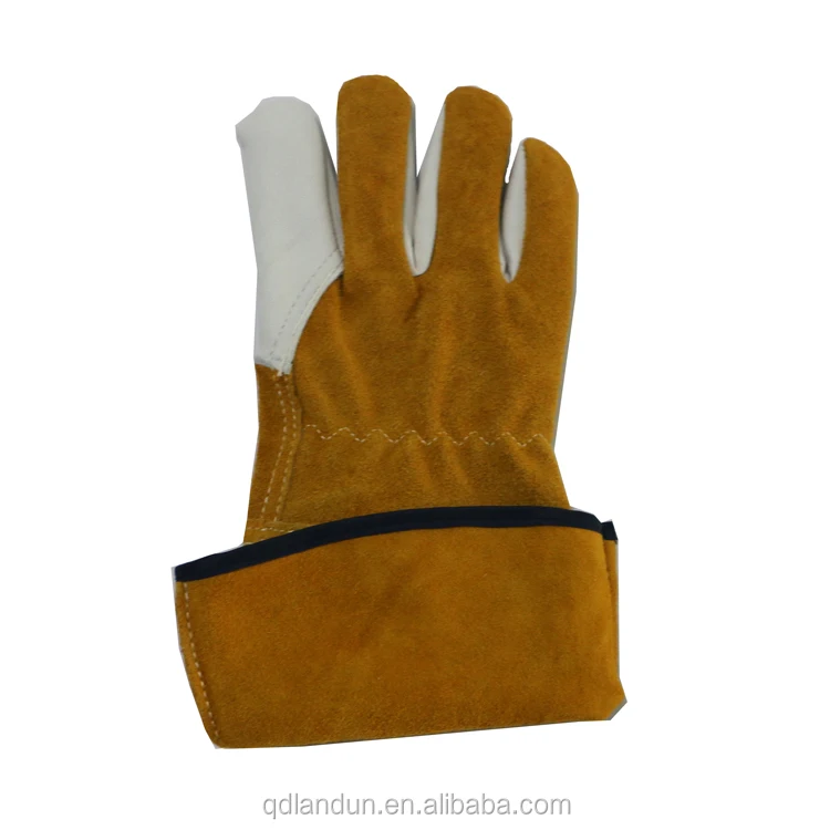 Cow Goat Heat Resistant Welder Leather Welding Gloves Insulated Gloves