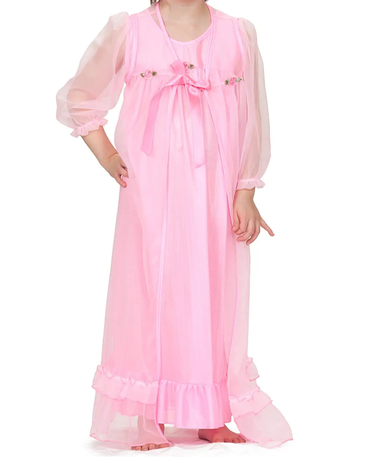 Komar Kids Little Girls/' Red Peignoir Gown Set
