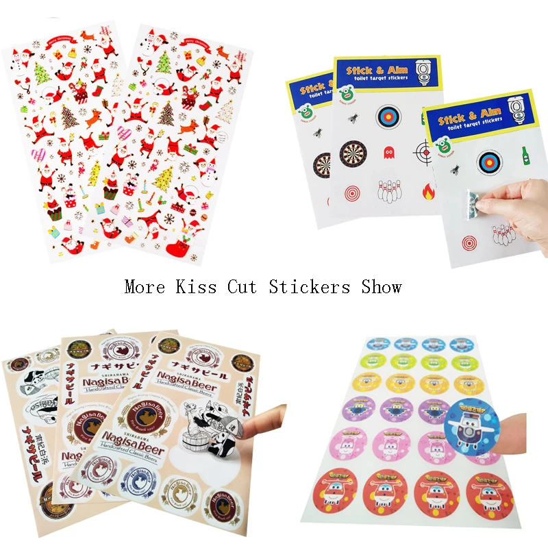 Printing Custom Removable Washable Transparent Vinyl Sticker Sheet
