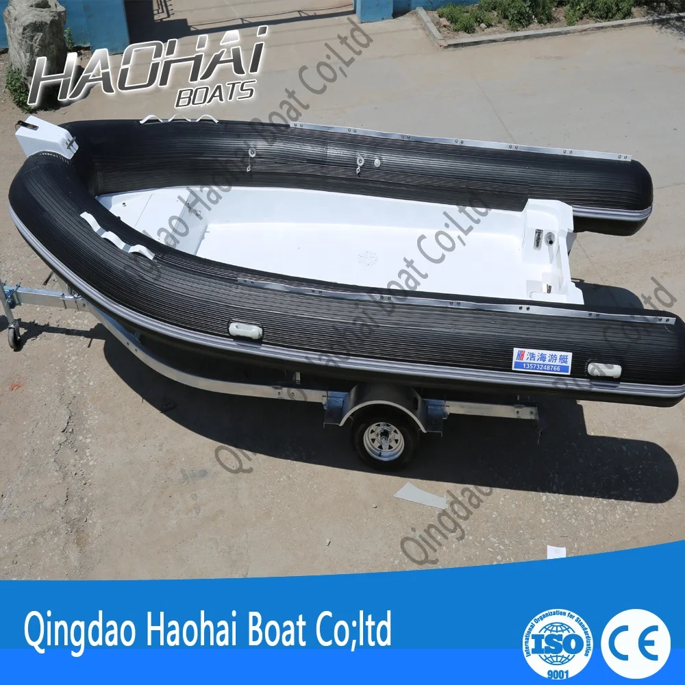 Hot Sale 5.5m Fiberglass Hull Used Fishing Inflatable Boats With ...