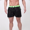Black 100% Polyester Cool Dry Fit Mens Swim Shorts with Mesh lining OEM Beach Shorts Top Quality Gym Shorts