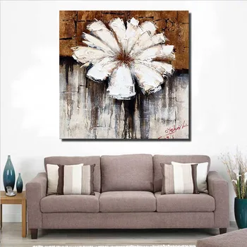 Modern Big Canvas Flower Oil Painting Abstract Home Decoration