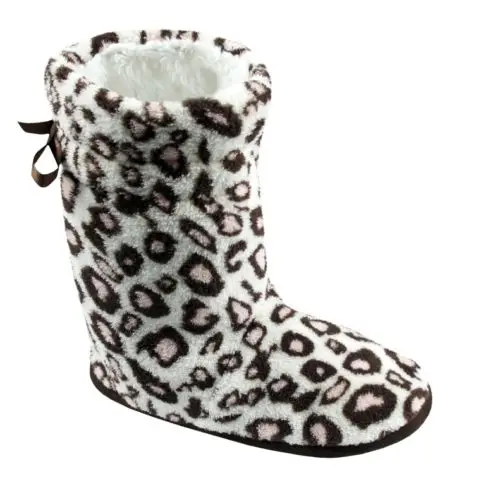 animal print slipper boots