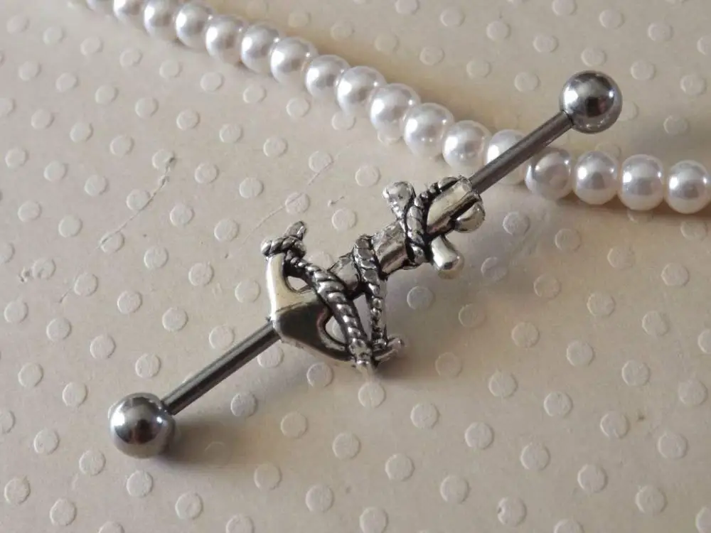 Sterling Silver Industrial Barbell 