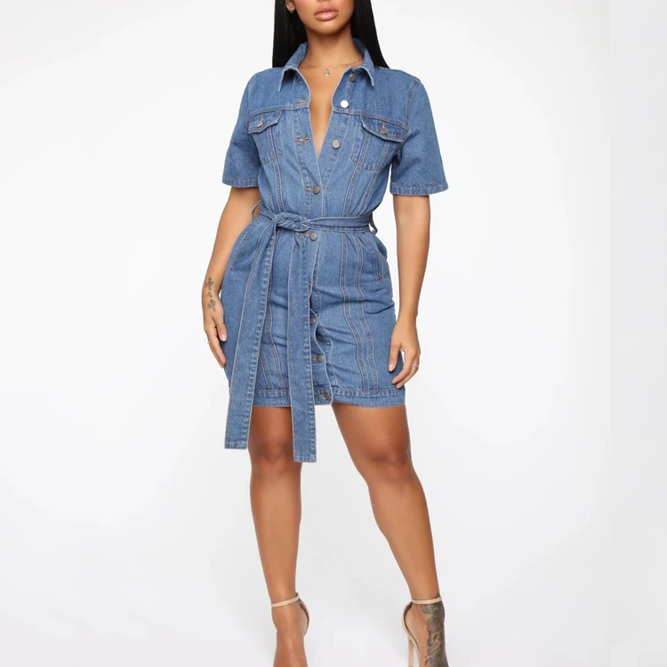 latest denim dress designs