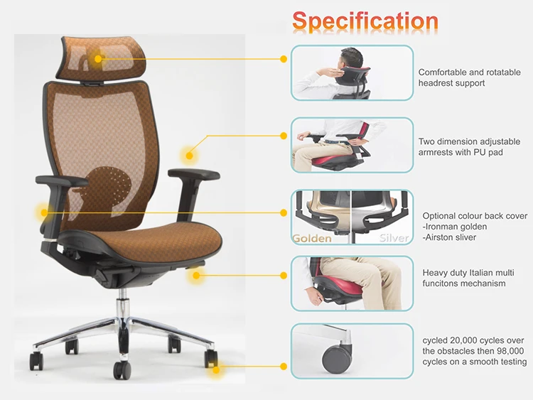 Cheemay full black mesh ergonomic office computer chair for staff