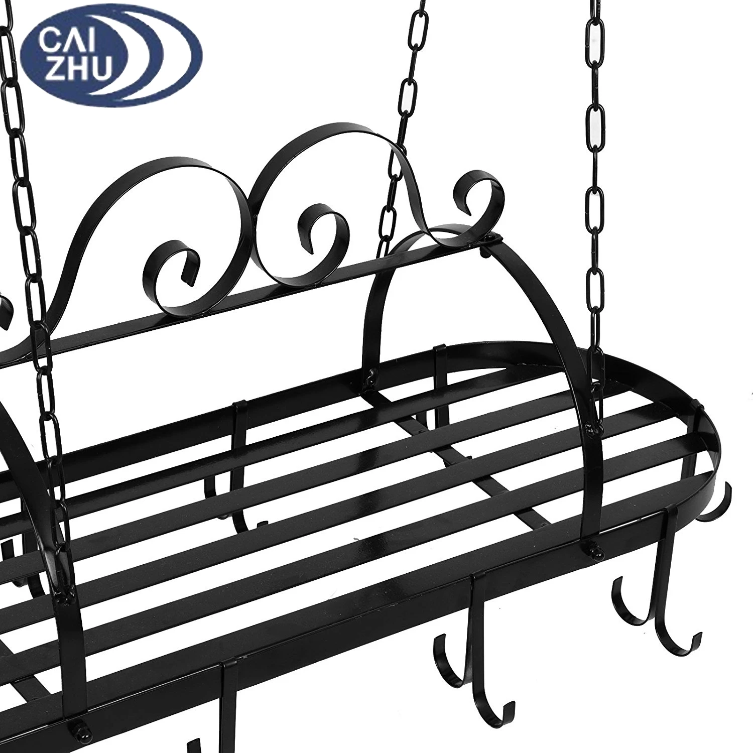 De Montaje En El Techo Colgante Olla De Hierro Estante Pan Suspensión