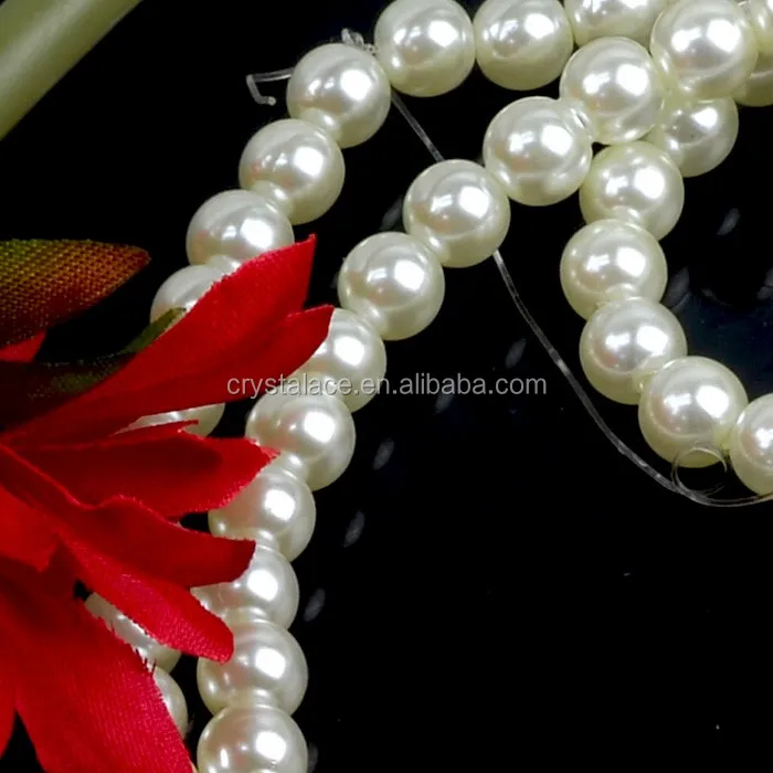 FOB GZ Gorgeous Round plastic artificial pearls with straight hole