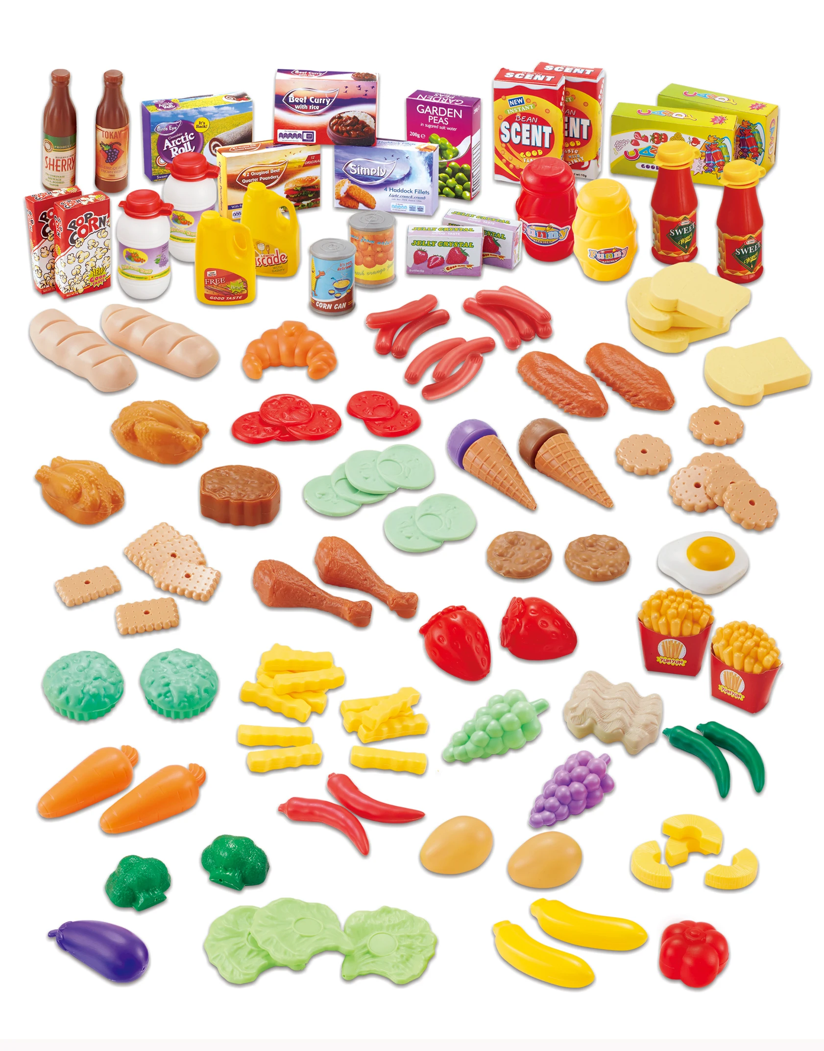 soft plastic play food