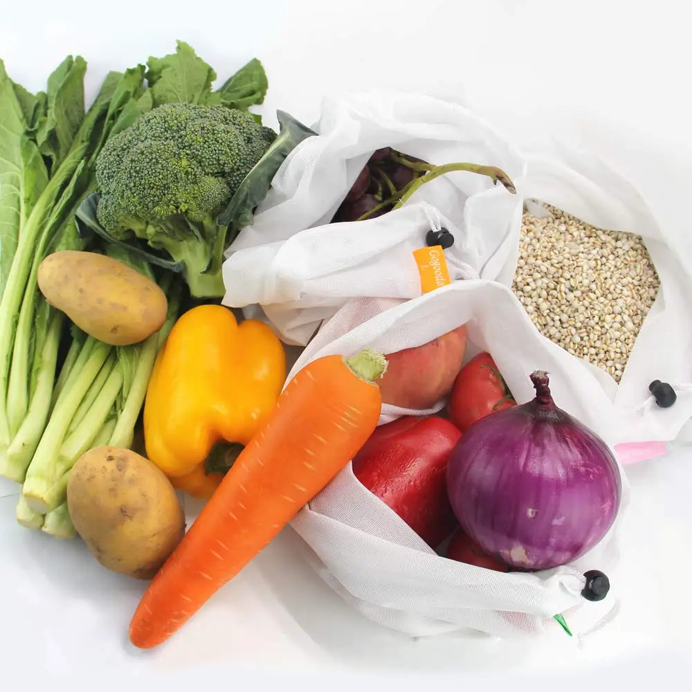 Nylon Foodsafe Reusable Mesh Produce Cooking Bag Strong Seethrough