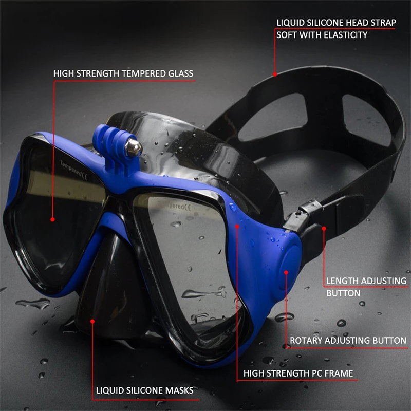 New Mutli-function Diving Mask Ventilate Mask With Locking For Go Pro ...