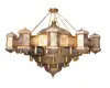 Islam decoration wrought iron big Mosque chandelier lighting