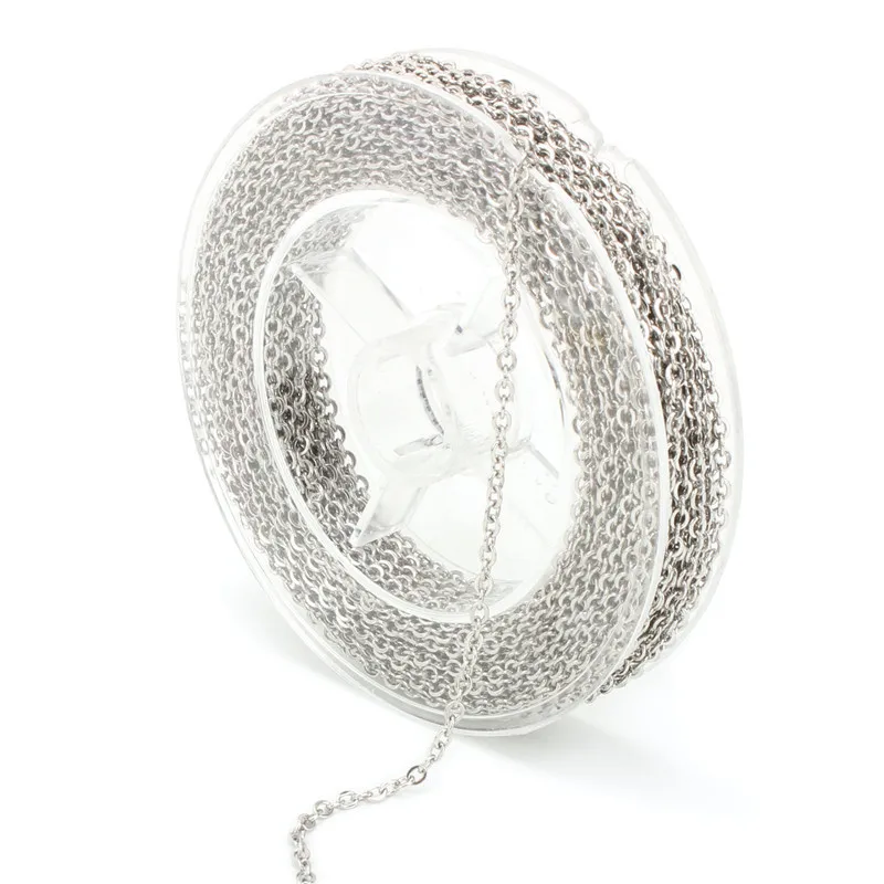 Chain Spool 33 FT Stainless Steel Cable Chain Roll for Jewelry Making Supplies