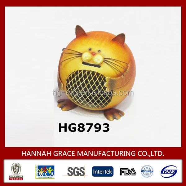 Logam Buatan Tangan Lucu Celengan Celengan Bentuk Hewan Logam