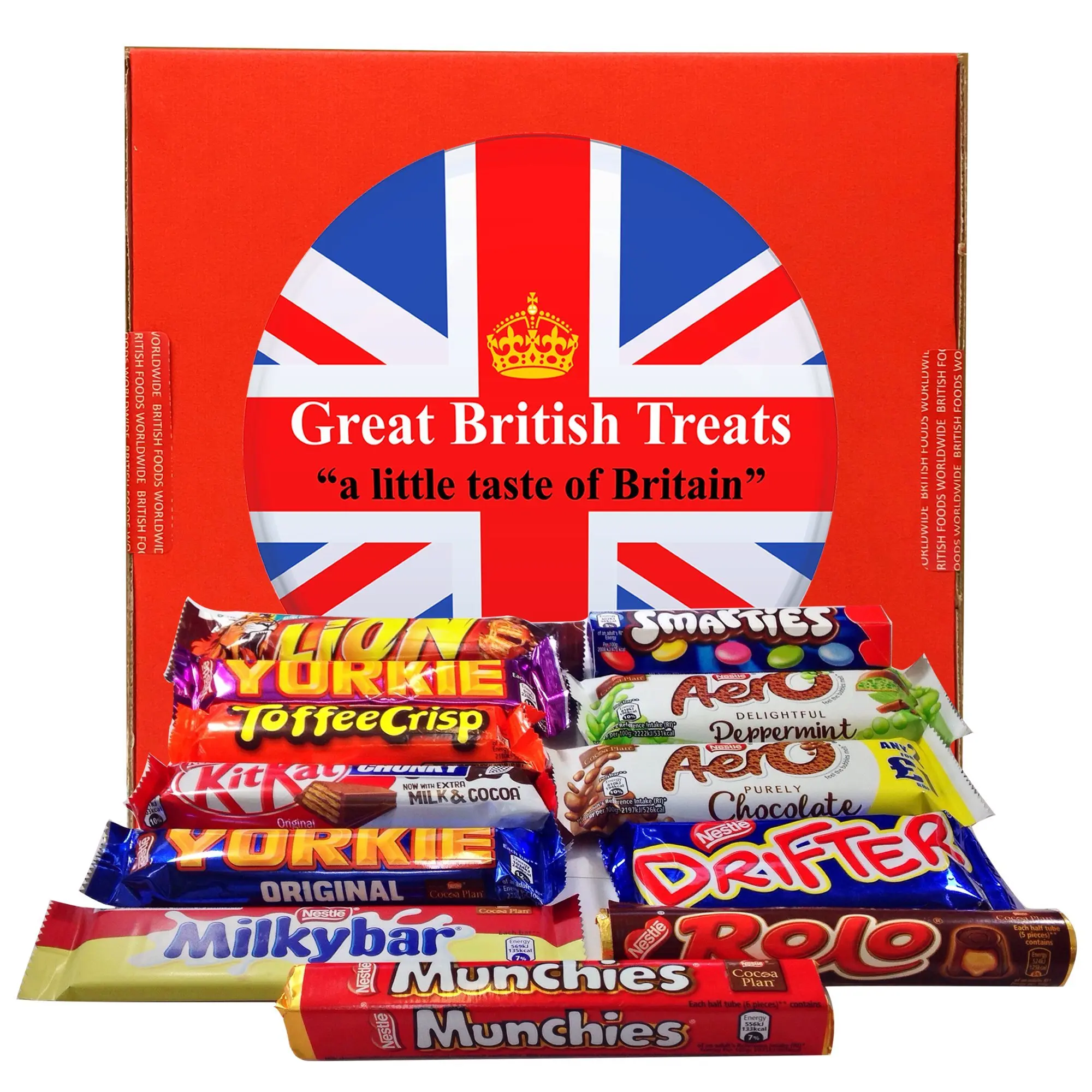 Buy British Foods Worldwide Nestl Gift Box 12 British Chocolate Bars Smarties Yorkie Aero 