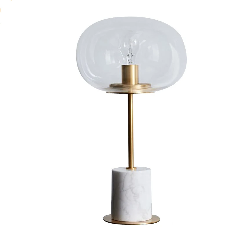 European Country Modern Fancy Table Lamp E27 Modern Table Lamp Danish Glass And Mable Table Lamp For Bedroom