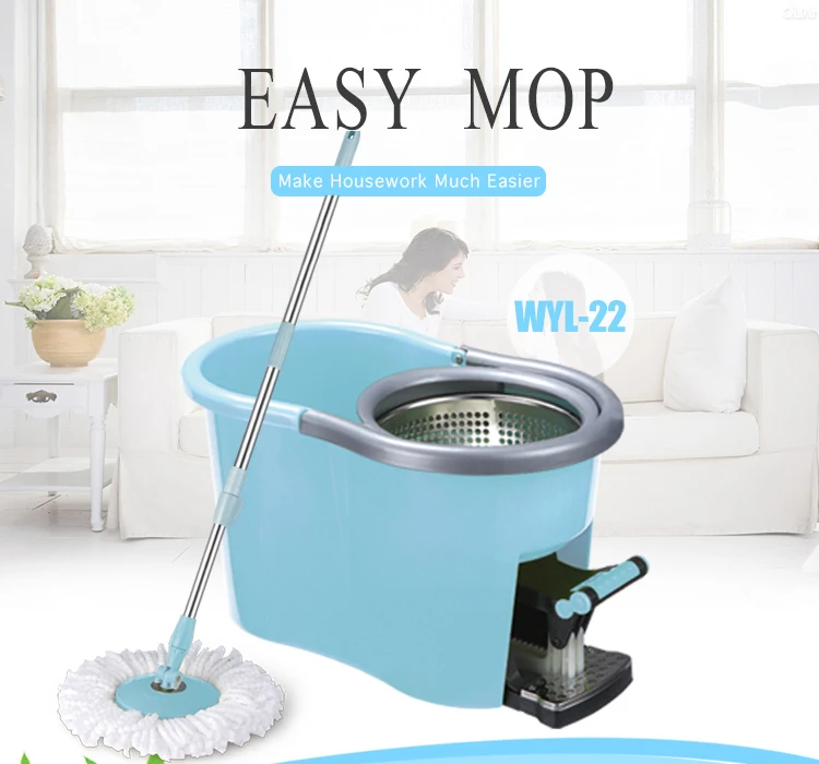 Best Choice Microfiber Cleaning Round Mop Bucket With Pedal Home