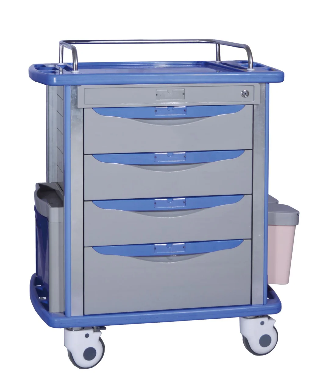 Acmt001 Emergency Drugs Trolley Made Of Abs Plastic Material Hospital