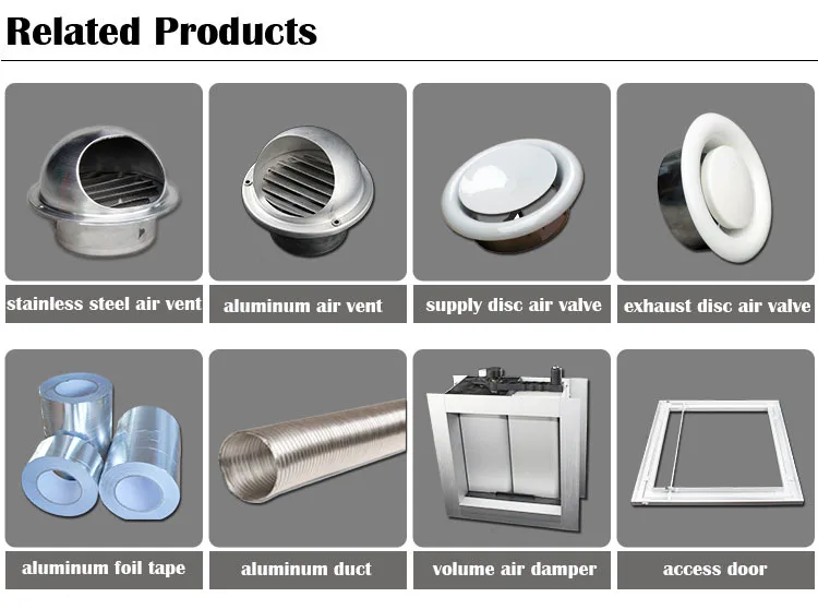 Hvac Wall Fresh Air Vent Cap Louvered Air Vent Valve Motorized