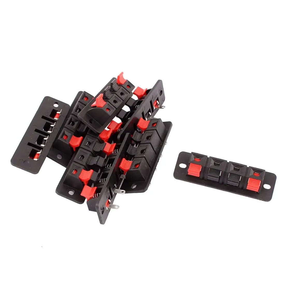 uxcell 8pcs 4 Terminal 4 Position Audio Stereo Speaker Socket Connector Board