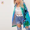high shine raincoat hooded neckline plastic pvc woman waterproof zipper long jackets