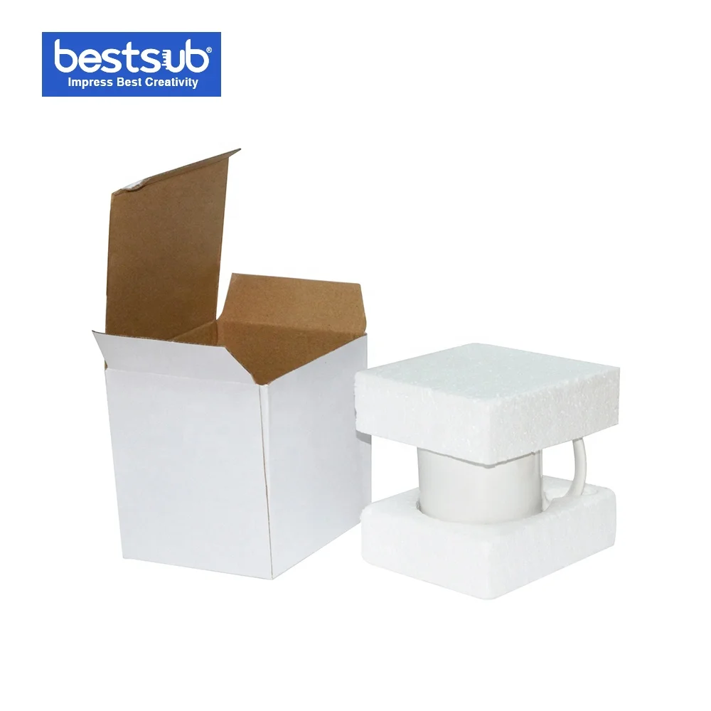 Bestsub Wholesale Sublimation 11oz Color Coffee Mug Box With Foam (bh12