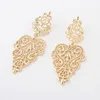 bohemian hollow leaves environmentally friendly zinc alloy earrings