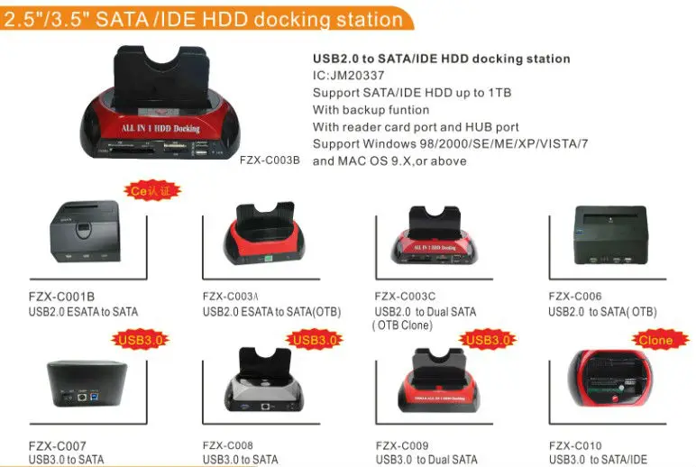 copy files from a multi function hdd docking device