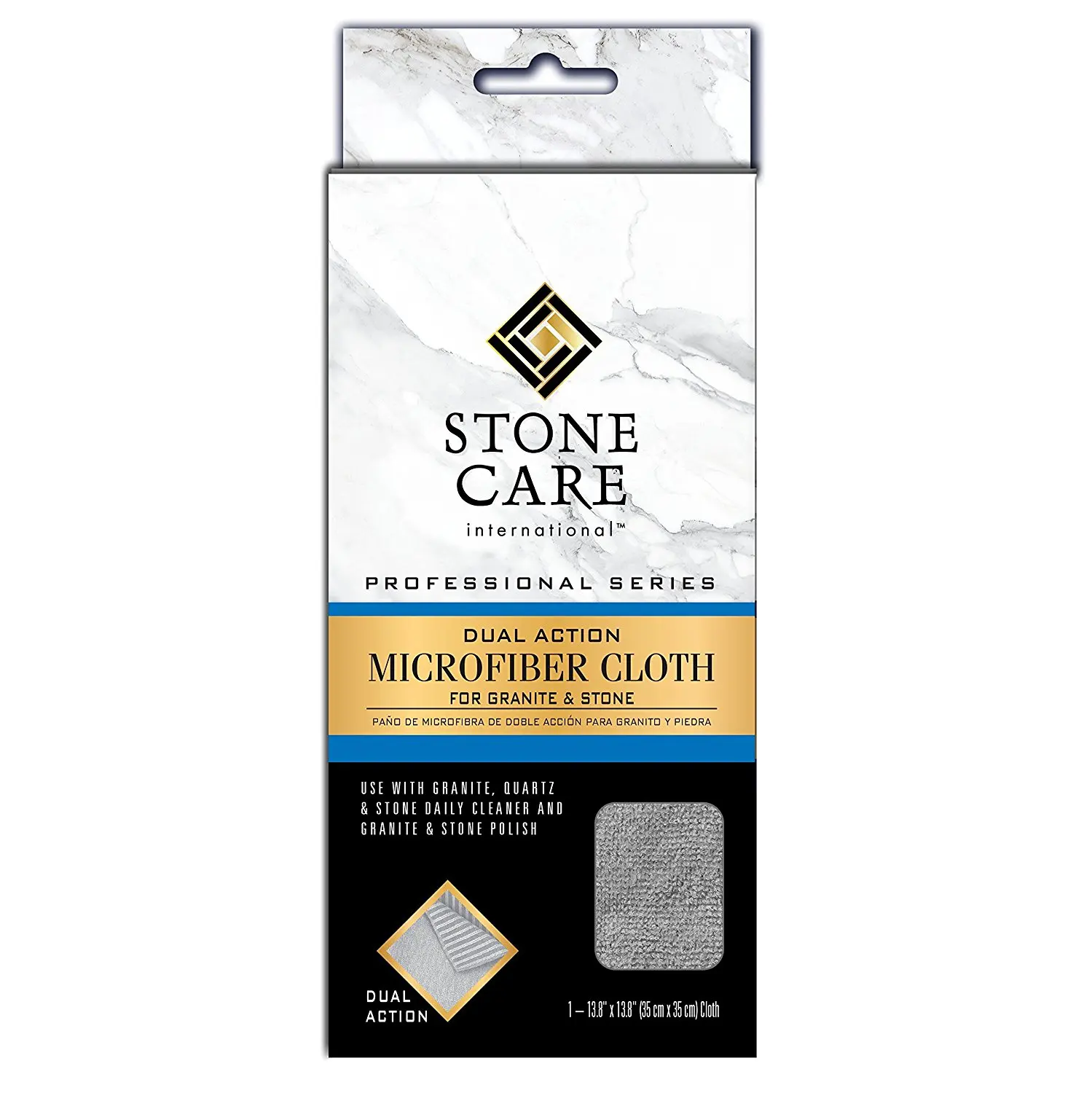 Stone Care International Grantie & Stone Dual Action Microfiber Cloth - Removes Dirt and Polishes Stone