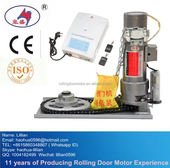 500kg Dc24v Automatic Rolling Shutter Side Mounting Motors Garage