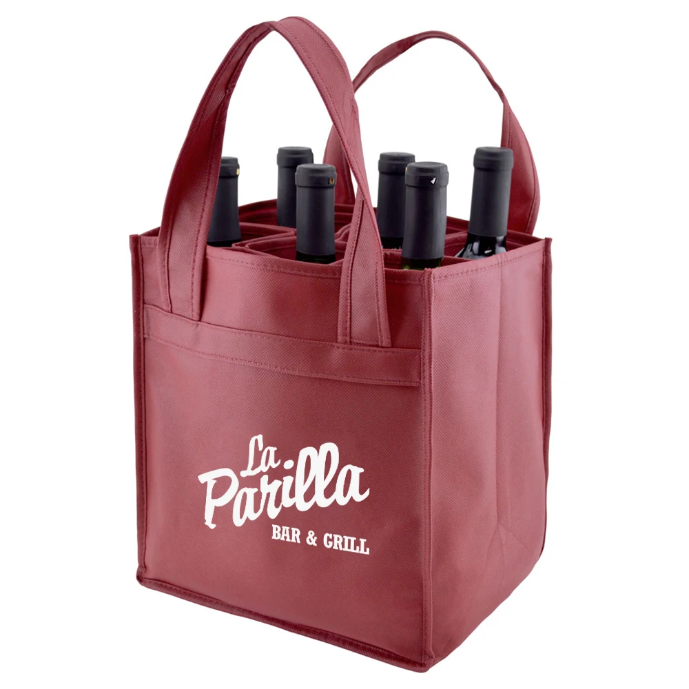 Custom Polypropylene Multiple Bottles 6 Bottle Non Woven Wine Bags Buy 6 Bottle Wine Bag