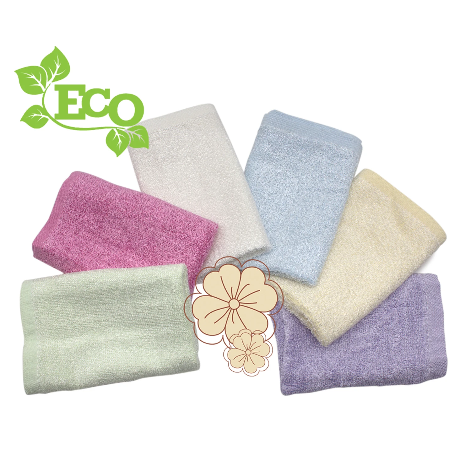 Best Selling Soft 10x10 Organic Bamboo Washcloths Antibacterial Baby