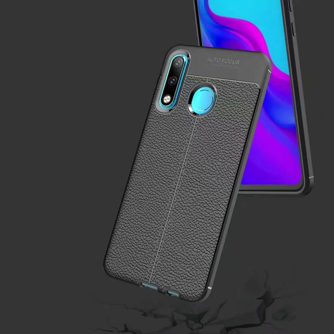 Carbon Fiber Lichee Pattern tpu For Huawei P30 Lite Soft TPU Case