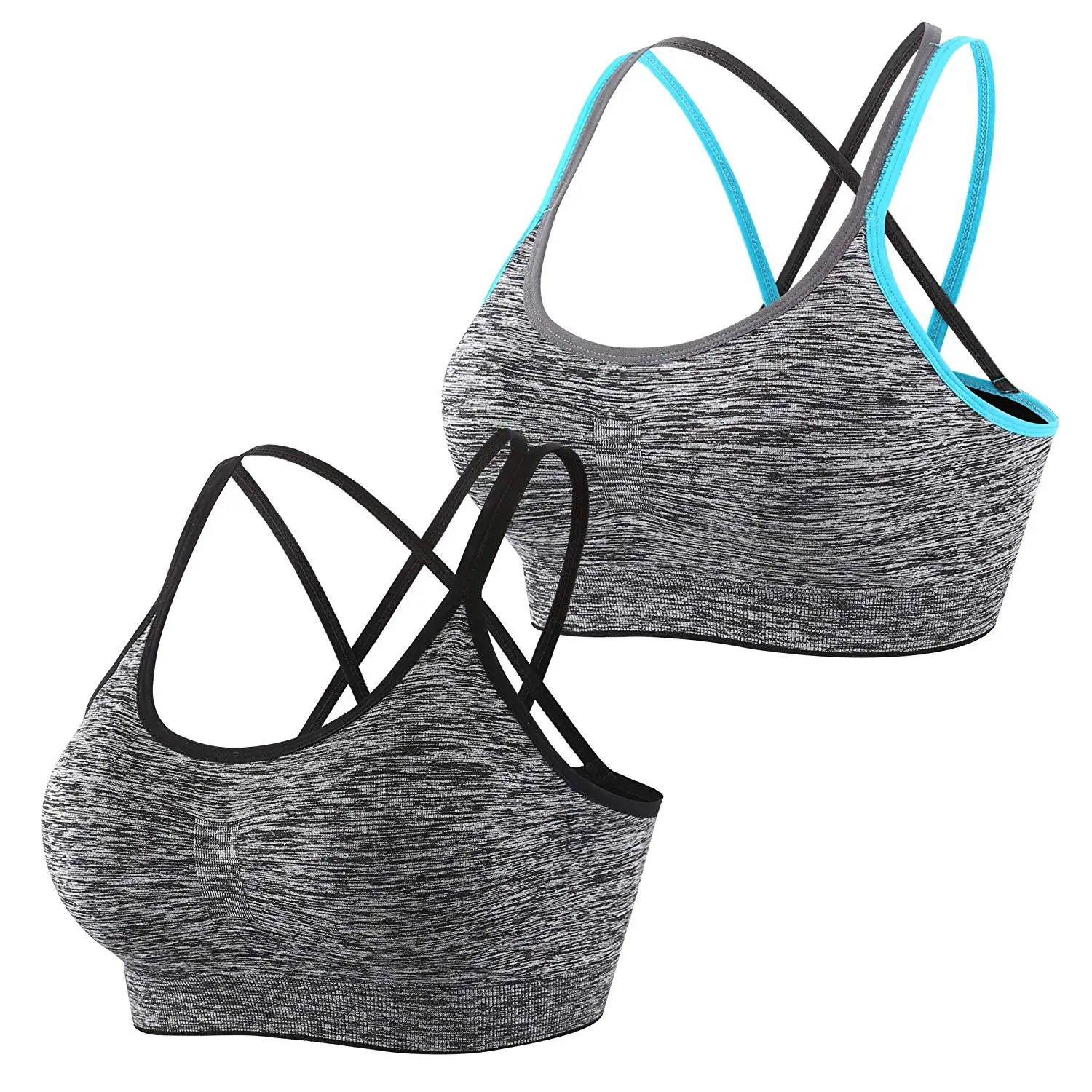 clear strap sports bra