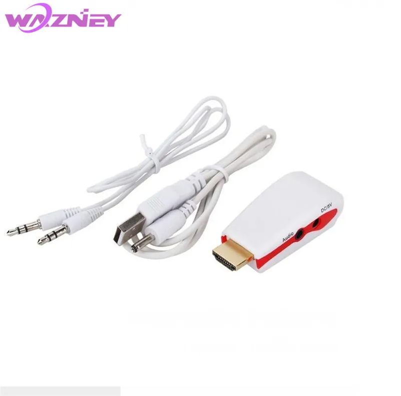 1080P HDMI to VGA Converter Lead with Audio and power Output Cable HDMI Female to VGA Male Converter Lead - ANKUX.COM